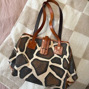 Dooney & Bourke Safari Print Tote - Brown and Cream